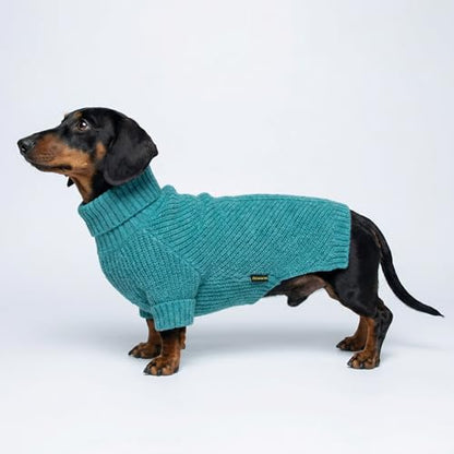 Fitwarm Knitted Dog Sweater - Thermal Winter Clothes for Small Dogs, Boy & Girl - Teal Blue, Small - color: Steel Blue, size: Small