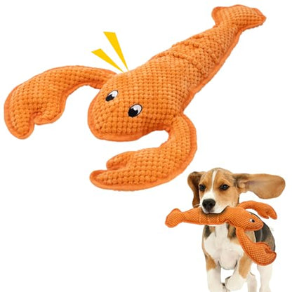 Squeaky Dog Toy No Stuffed Dog Toys,Lobster Puppy Toys for Small Medium Large Breed pups Teething Interactive Toy to Keep Them Busy, Best Christmas Birthday Gift - color: Orange