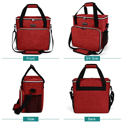 BAGLHER Dog Travel Bag, Pet Travel Bag (ALL Pet Travel Supplies), With 2 Pet Food Containers and 2 Collapsible Silicone Bowls; Essential Kits for Travel Red - color: Red, size: Medium