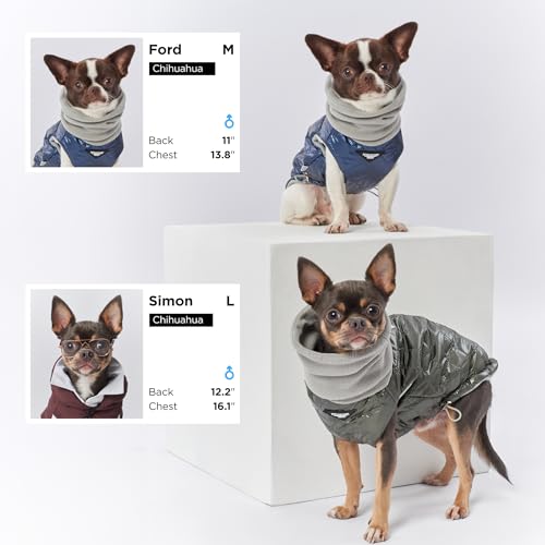 Adjustable Waterproof Dog Winter Coat with Reflective Strips, Insulated Fleece Lined Harness Hole Jacket for Cold Weather & Snow (Gray, XX-Large) - color: Gray, size: XXL:Chest 22'' , Length: 15.7''