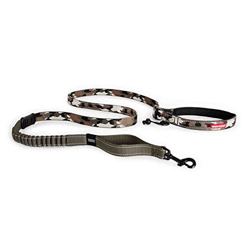 EzyDog Road Runner Hands Free Dog Leash – Waist Leash for Dog Walking, Jogging and Running with Zero Shock Bungee, Reflective Stitching, and Adjustable Waist (Green Camo) - color: Green Camo, size: Standard