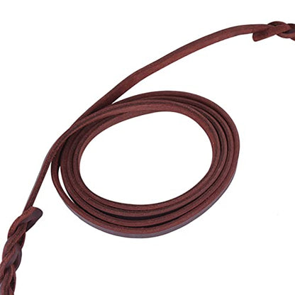 SUNGOOYUE Dog Lead Leash Leather Training Safety Rope 1.6m Padded Handle Lobster Clasp for Walking Running Hiking Medium Dogs (The Material Length is 2 Meters and the net Length) - size: The material length is 2 meters and the net length