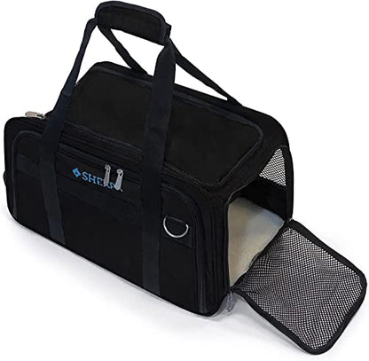 Sherpa Expandable Travel Pet Carrier, Airline Approved & Guaranteed On Board - Black, Medium