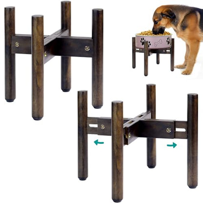2Pack - Dog Bowl Stand for Water/Food - Adjust with Lock - Dog Water Fountain Holder, Elevates Pet Food and Water Feeder Bowls (Bowl not Included) - 2Pack - (Height 10.3in, Width 8-11.2in) - color: 2Pack - (Height 10.3in, Width 8-11.2in)