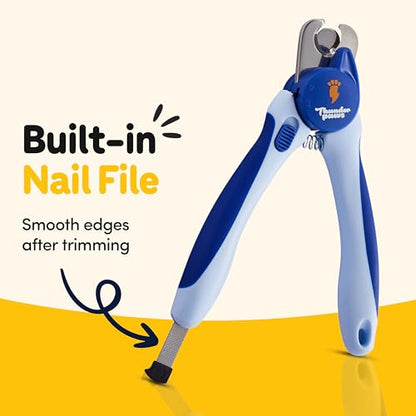 LED Dog Nail Clippers with Light Illumination, Trimmers with Protective Guard, Safety Lock and Nail File - Suitable for Large and Small Dogs & Cats (Blue) - color: Blue, size: Medium-Large (LED)