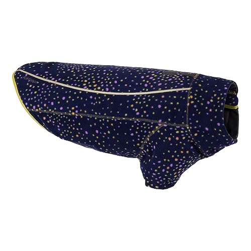 Ruffwear, Climate Changer Fleece Dog Jacket, Sleeved Silhouette for Core Heat, Quick‑Dry Fleece, Full‑Length Zip, Reflective Trim, Galaxy, XX-Small - color: Galaxy, size: XX-Small