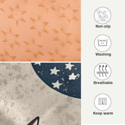 Independence Day Pattern Pet Bed Mat for Dogs and Cats, Soft Washable Crate Pad with Non-Slip Bottom, Cozy Bed Cushion for Small Medium Large Pets, 24x36 Inch - size: Medium