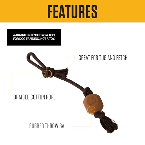 Carhartt Pet Training Tools, Rugged Dog Tool for Tug, Fetch and Play, Rubber Ball Dog Rope Pull (Blaze Orange) - color: Rubber Ball Dog Rope Pull (Blaze Orange)