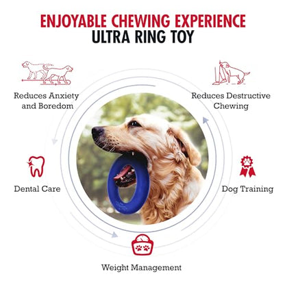 Tuff Pupper SuperChewer Tough Dog Ring Toy | Lifetime Replacement | Strong Natural Rubber | Chew Toys for Aggressive Chewers | Durable Tug Play | Strong Dog Ring Toy | Large Breed Tested - size: Large