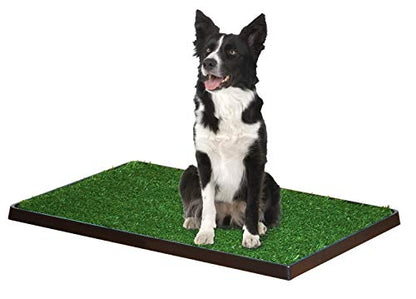 Four Paws Wee-Wee Premium Patch Indoor and Outdoor Pet Potty for Dogs l Dog Potty Training l Artificial Grass l Wee-Wee Patch - size: Medium (3 Count), style: Patch