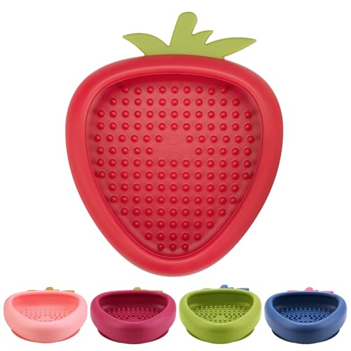 Freeze Dog Lick Bowl, Animire Non-Slip Slow Feeder Lick Mat for Dogs, Silicone Dog Enrichment Bowl for Distraction Anxiety Relief Boredom, BPA Free, Dishwasher Safe(Red,S) - color: B- Red, size: S