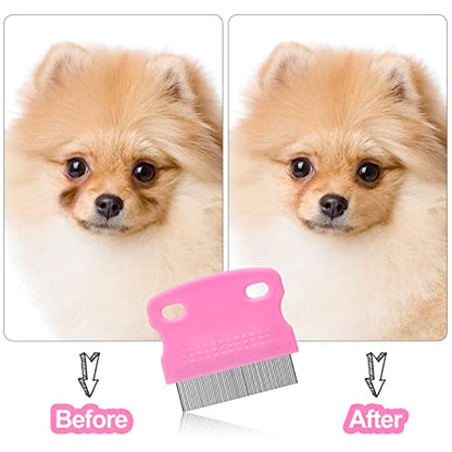 5 Pieces Dog Eye Combs Tear Stain Remover Combs Pet Grooming Comb for Small Dogs Gently Removing Eye Mucus and Crust (Pink, Black) - color: Pink, Black