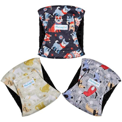 Paw Legend Washable Dogs Diapers Male Dog Belly Bands for Male Dogs Diapers Reusable Puppy & Doggie Diapers Male - color: Cute dog, size: X-Small