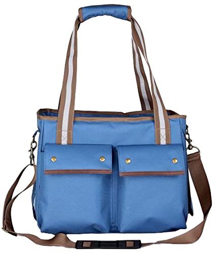 Pet Life ® Dual-Pocketed Fashion Airline Approved Pet Carrier with Included Shoulder Straps and Dual-top mesh Zippers