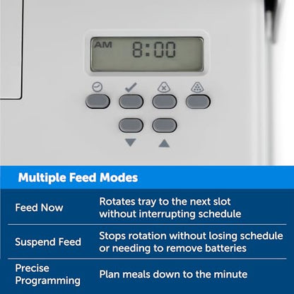 PetSafe Automatic Dog Feeder, 5 Meals, 40 oz Capacity, Plastic, for Dry Food, Multiple Pets (Pack of 2) - size: 5-Meal (Pack of 2)