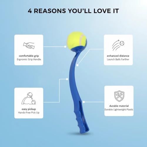 Dog Ball Thrower Launcher, Tennis Ball Launcher, Dog Ball Thrower Launcher and 2 Balls