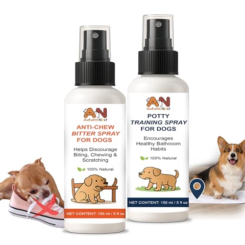 Dog Behavior Training Kit – 2-Pack No Chew Spray + Potty Training Spray – 2×150ml Behavior Correction Set for Puppies & Adult Dogs – Safe & Natural Indoor/Outdoor Training Aid - color: Behavior Training Kit