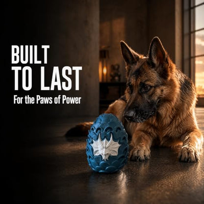 Dragon Egg Dog Chew Toys for Aggressive Chewers - Toughest Indestructible Dog Toys for Aggressive Heavy Chewers Lifetime Replacement, Tough Dogs Toys for Medium Large Bully Breed - color: Large 5.3IN Blue