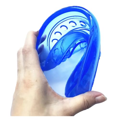 Pet Flying Disc Saucer Toy for Small Medium Large Dog Agile Training Soft Chew Disk(Blue,18.5CM) - color: Blue, size: 18.5CM