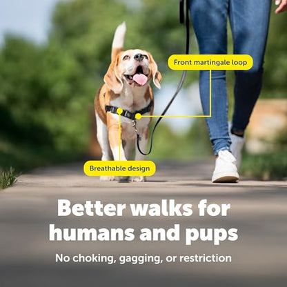 PetSafe Easy Walk No-Pull Dog Harness - Ultimate Harness to Help Stop Pulling - Pull-Free Walks - Take Control & Teach Better Leash Manners -Patented Martingale Loop Design -Charcoal Gray,Small/Medium - color: Charcoal/Black, size: Small/Medium