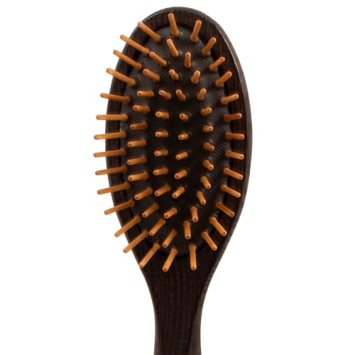 Chris Christensen Dog Brush, 20 mm Oval, Wood Pin Series, Groom Like a Professional, Real Wood Pins, 100% Static-Free, Redistribute Natural Oils into Coat, Reduces Painful Pulling, Small - size: Small