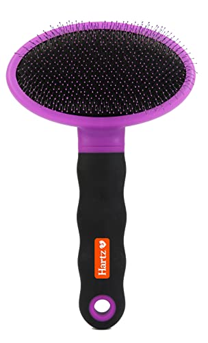 Hartz Groomer's Best Deshedding Slicker Dog Brush, Black/Violet, Dogs - size: 1 Count (Pack of 1), style: Large Slicker Brush