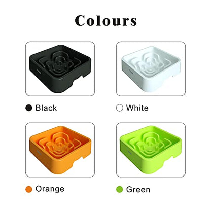 Extra-Large Durable ABS Large Slow Feeder Dog Bowls(10 Cups Capacity) Stop Bloat Bowl Anti-Choking &Anti-Gulping & Fun Feeding Bowl (Large, Black)