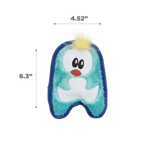 Outward Hound Durablez Minis – Squeaky Plush Dog Toy, No Stuffing for Less Mess, Interactive & Tough, Jumbo Squeaker, Puppies & Small Dogs, Penguin, 6.3" - color: Blue Penguin, size: X-Small (Pack of 1)