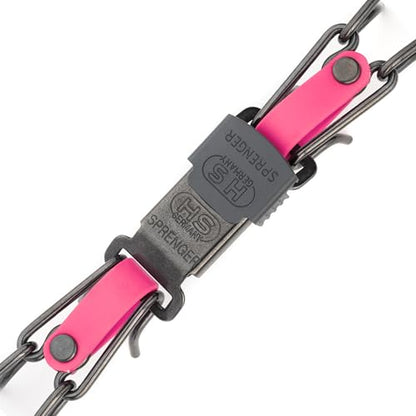 Herm Sprenger Black Stainless Steel Dog Collar with Quick Release ClicLock Buckle and Biothane Insert Training Collar Made in Germany (Passionfruit Pink, 23in x 3.2mm(Neck Size up to19-20in)) - color: Passionfruit Pink, size: 23in x 3.2mm(neck size up to1