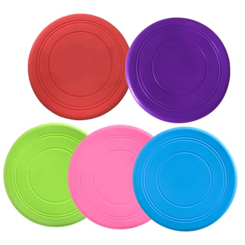 5pcs Pet Flying Disc Toy Outdoor Dog Chewing Toys for Interactive Play Soft and Washable for and Water Activities