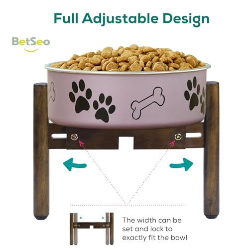 Dog Bowl Stand for Water/Food - Adjust with Lock - Dog Water Fountain Holder, Elevates Pet Food and Water Feeder Bowls (Bowl not Included) (1Pack - (Height 10.3in, Width 8-11.2in)) - color: 1Pack - (Height 10.3in, Width 8-11.2in)