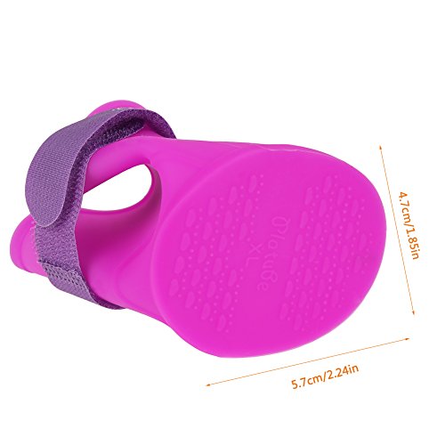 FILFEEL Pet Rain Shoes, Silicone Dog Cute Boots Anti-Slip Protective (L Color)