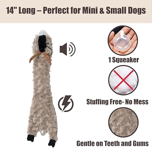 SPOT Skinneeez Crinklers Goat - Stuffing-Free Dog Toy with Crinkle & Squeaker Sounds, Durable for Moderate Chewers, Tug Toy for Small Dogs & Puppies, 14in - style: Small Goat