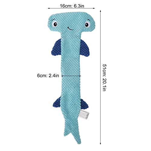 Dog Squeaky Toy, Stuffing Free Teeth Training Interactive Cute Plush Dog Chewing Toy, Squeaky Toys for Teeth Grinding Relieving Boredom Small Medium Large Dogs(Blue) - color: Blue