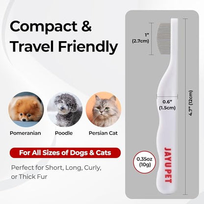 JAYU PET Facial Grooming Comb | Dog Eye Combs, Stress-free Eye Gunk Remover for Dogs & Cats, Pet Facial Brush, Cat Grooming Kit - size: 1ea
