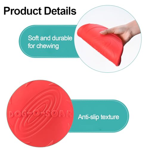 Dog Frisbee, Interactive Dog Flyer Toys, Flying Disc Dog Toy for Outdoor Playtime, Flying Disc for Training & Exercise, Perfect for Park, Beach & Water Play, Suitable for Medium & Large Dogs, Purple