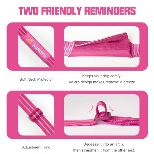 AUROTH Dog Harness and Leash Set, Soft Padded Service Dog Vest with 5.25FT Dog Leash, No Choke, Easy On Pet Vest, Adjustable Reflective No Pull Dog Harness for Large Dogs, Easy Walking and Training - color: Pink Camo, size: Large