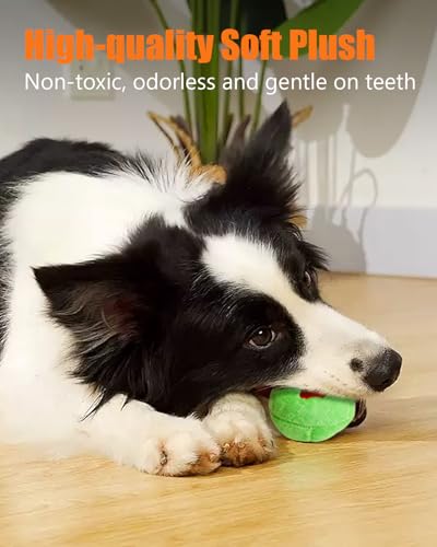 Squeaky Dog Toys, Stuffed Plush Puppy Toy Balls to Keep Them Busy, (4 Pack) Interactive Funny Pet Ball with Squeaker for Puppies Small Breed Medium Dogs - style: Medium 2.9" (4 Pack B)