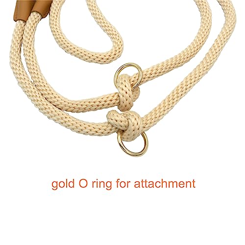 7FT Hands Free Dog Leash, Waist Dog Leash for Walking Running - color: Beige