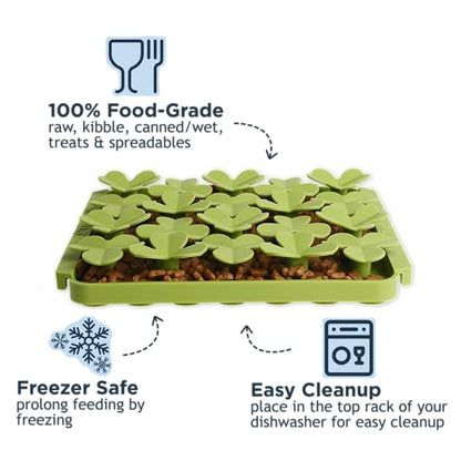 Tall Tails Clover Foraging Mat for Dogs and Cats – Slow Pet Feeder Puzzle Mat for Easy & Engaging Feeding - color: Clover