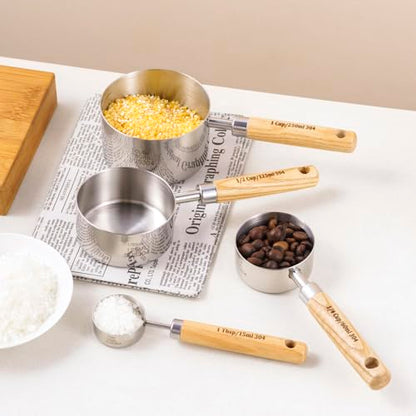 Stainless Steel Pet Food Scoop – Measuring Cup for Dogs & Cats, 304 Stainless Steel, with Precision Scale Markings (1/2Cup(125ml)) - size: 1/2Cup(125ml)