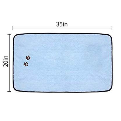 Pet Dog Cat Microfiber Drying Towel Ultra Absorbent Great for Bathing and Grooming (2-Pack) - color: Pink Blue