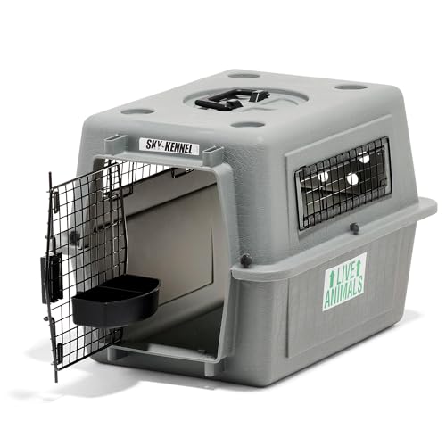 Petmate Sky Kennel For Air and Travel Airline Compliant Dog Crate for Smaller Dog Breeds or Pets up to 15 lbs, Heavy Duty Dog Kennel, Made in the USA- 21" L - size: 21 Inch