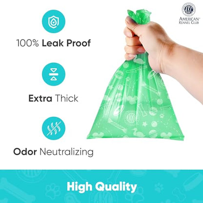 AKC Dog Poop Bags - Leak Proof Pet Waste Bags - 16 Refill Rolls - Lavender Scent - 240 Count (Toy Print) - color: 240 Count, style: Toy Print