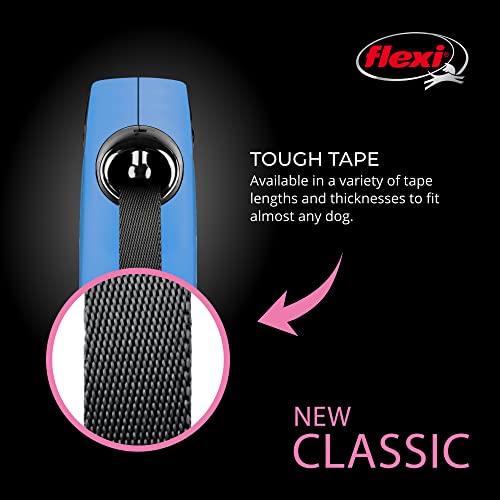 Flexi CL30T8.250.BL New Classic Tape Retractable Leash, Blue, Large/26' - size: Large - 26 ft