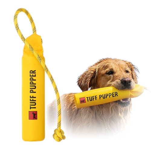 Tuff Pupper Floating Dog Bumper Toy | Fetch Only Not a Chew Toy | Soft Foam Retrieve Trainer | High-Visibility Water & Snow Play | Gentle on Teeth | Lightweight Durable Outdoor Training Dummy - color: Floating Bumper Toy