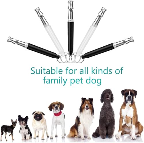 2 Pack Dog Whistle, Dog Whistle to Stop Barking Neighbors Dog, Adjustable Ultrasonic Silent Dog Whistle, Professional Recall Dog Training Whistles with Lanyard (2)