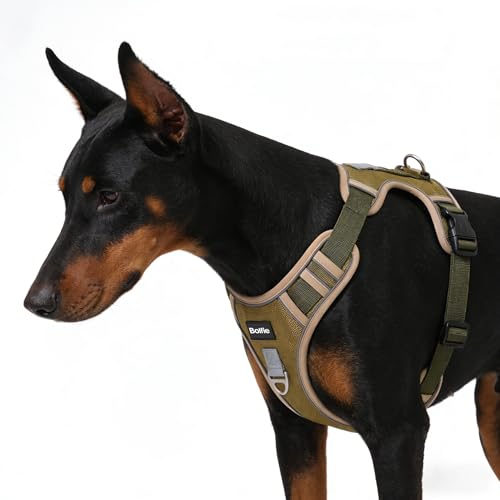 Tactical Dog Harness for Large Dogs,No Pull Military Dog Vest with Handle,Reflective Heavy Duty Pet Harness for Walking Hiking Training L - size: Large