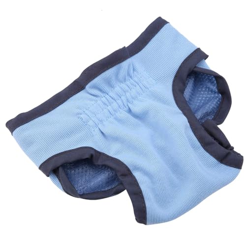 TOPINCN Dog Physiological Pants, Female Pet Sanitary Diaper, Polyester, Washable, Elastic Waistband, for Small Medium Large Dogs, Blue, Size M