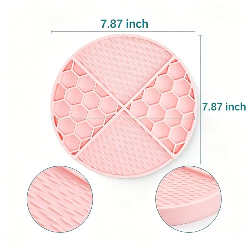 Lick Mat for Dogs & Cats,Honeycomb,61 Suction Cups, Bath & Groom | BPA-free silicone honeycomb lick mat, 61 suction cups; sticks to walls, tubs, fridges; calms during grooming or alone time.